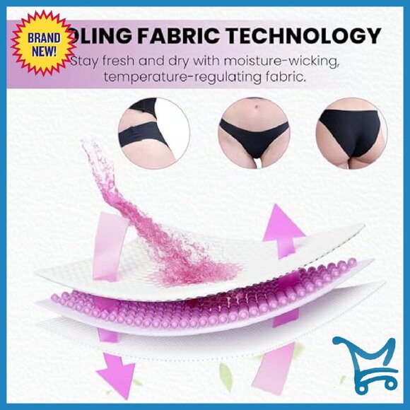 Seamless Silk Panties 3-Pack - Moisture-Wicking Nylon/Spandex - Sizes S-XL - Picture 8 of 8